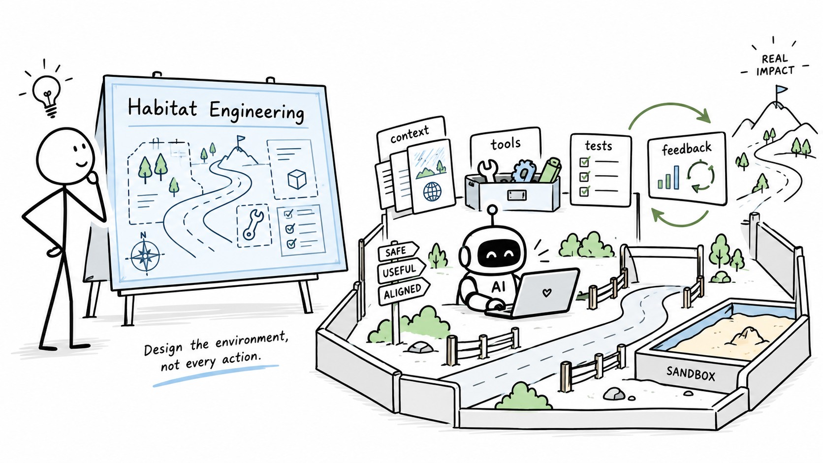 Habitat Engineering 通过上下文、工具、测试、反馈和沙箱设计智能体的工作环境